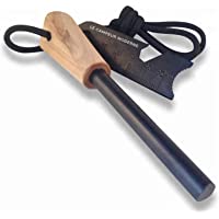 Le campeur moderne Pedernal Kit 7 en 1. con Mango de Madera Hecho a Mano | Grueso de 5-16&quot-| 10-000 pulverizadores de…